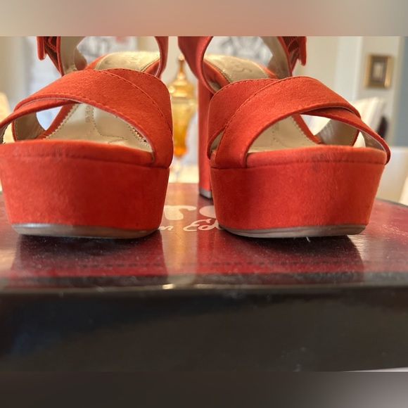 CLEARANCE! CIRCUS BY SAM EDELMAN “KAYLOR” CANDY RED PLATFORM SHOES/BOX SIZE 6 - Picture 5 of 11